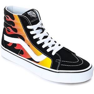 Vans high top flame